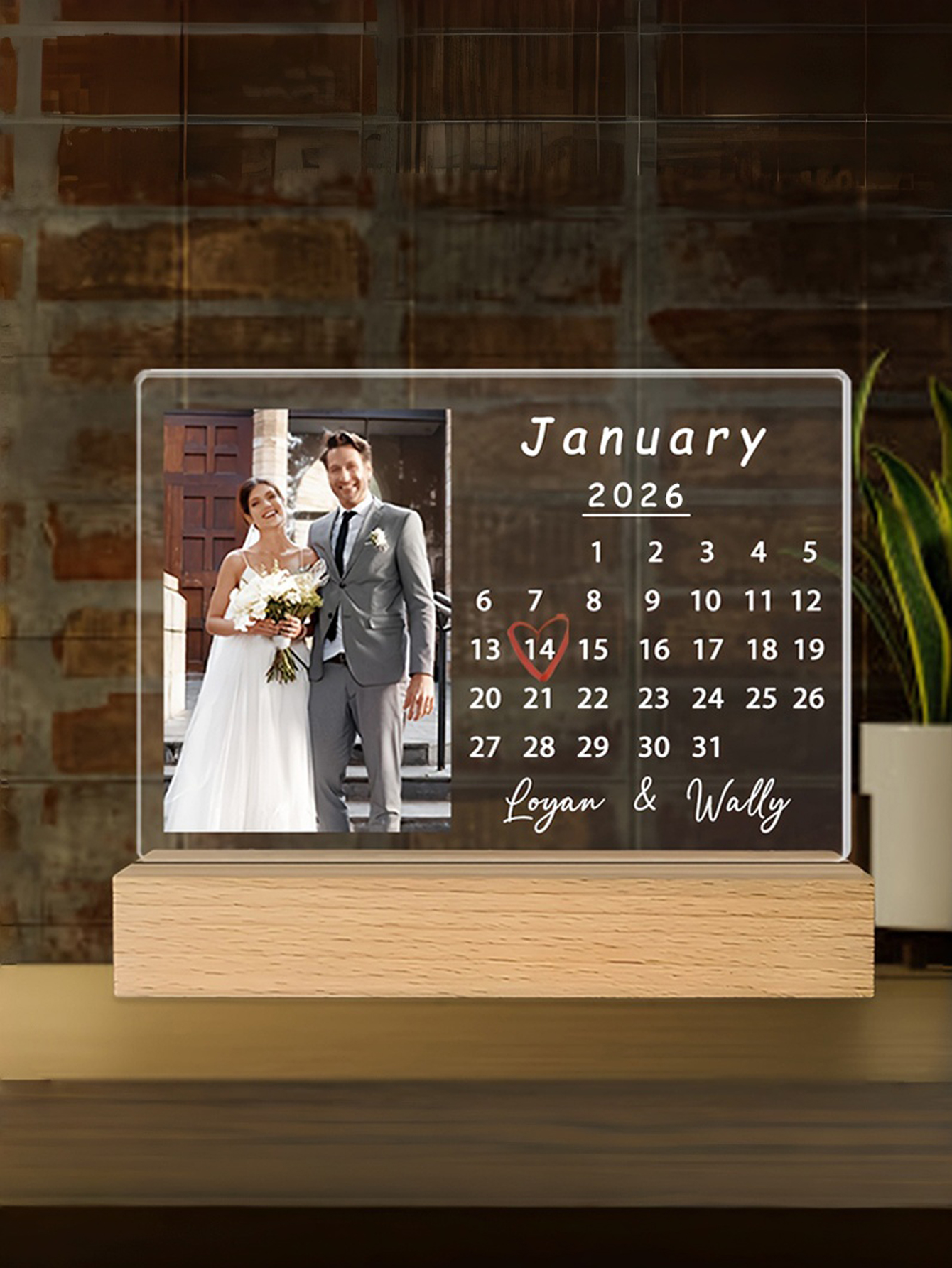 Custom Acrylic Wedding Date Frame